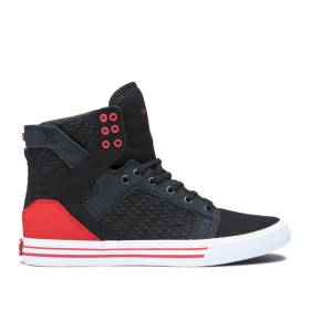 Dámské Kotníkové Boty Supra SKYTOP Černé/Černé/Bílé | CZ-22101